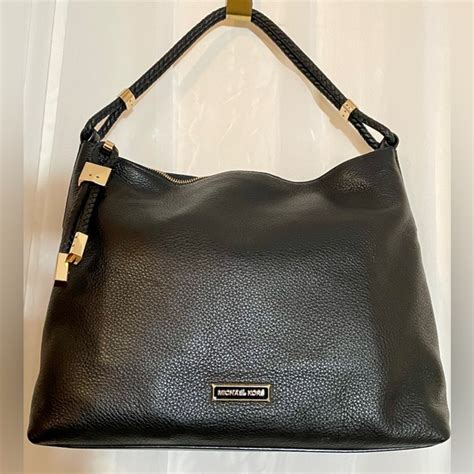 michael kors lexington large pebbled leather shoulder bag|Michael Kors pebble leather handbags.